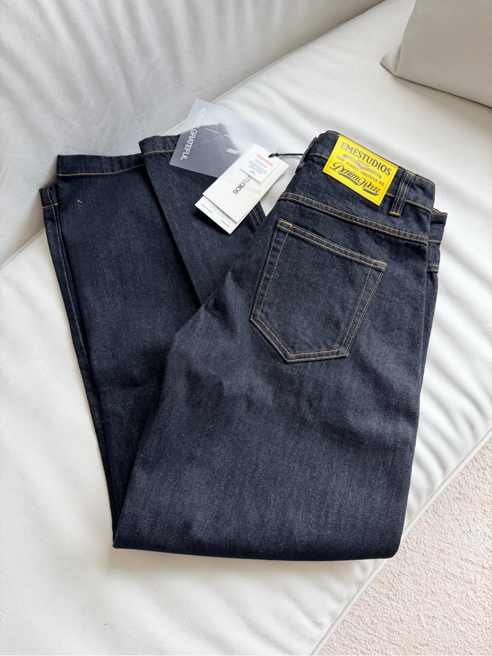 Eme Studios - Ledger Denim - Blue Straight-Leg Jeans